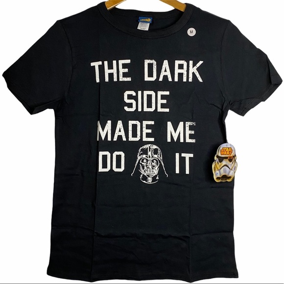 Star Wars Dark Side Made Me Do It Darth Vader Imperial Tee Shirt Juniors Medium - Picture 1 of 9